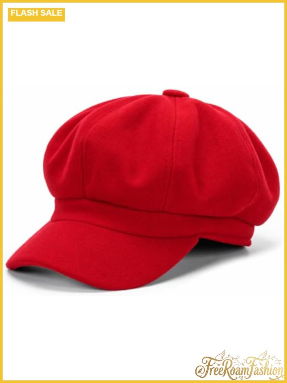 Women Newsboy Cap 8 Panel Cabbie Hat Polyester Spandex Warm Winter